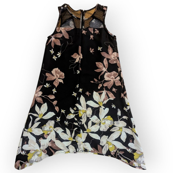 Nicole Miller Studio Black Floral Dress Size 4 - Picture 3 of 7